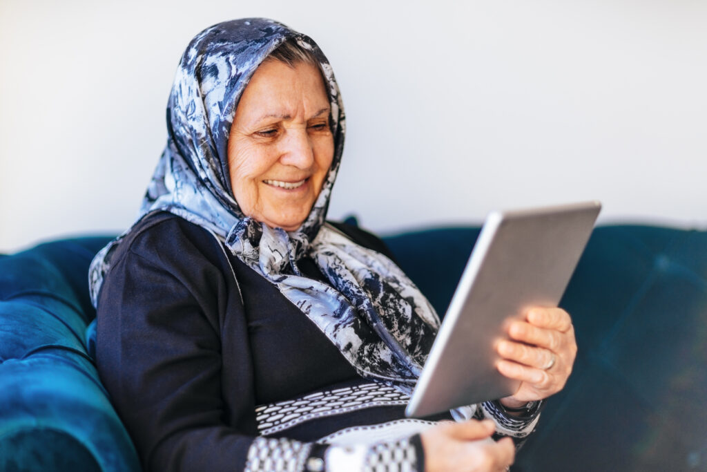 Senior Woman Using A Digital Tablet